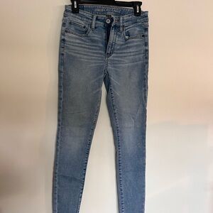 American Eagle Outfitters Women's Light Blue Skinny Jeans Sz 6 Long